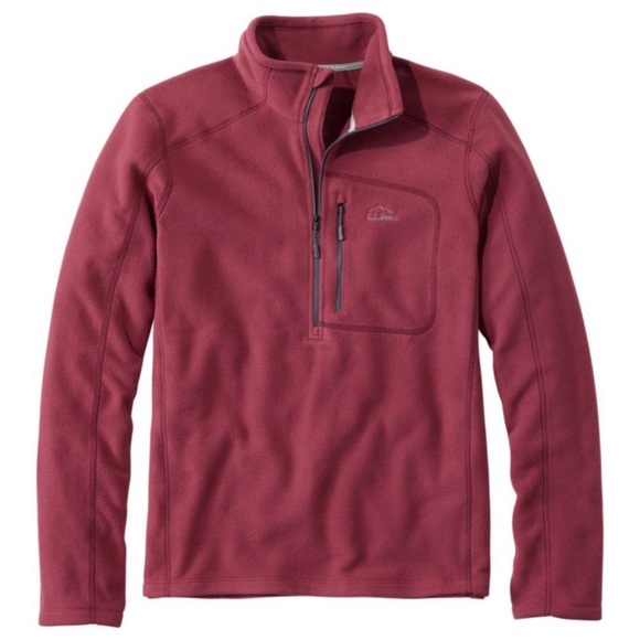 L.l. Bean trail fleece quarter zip red - Picture 1 of 12